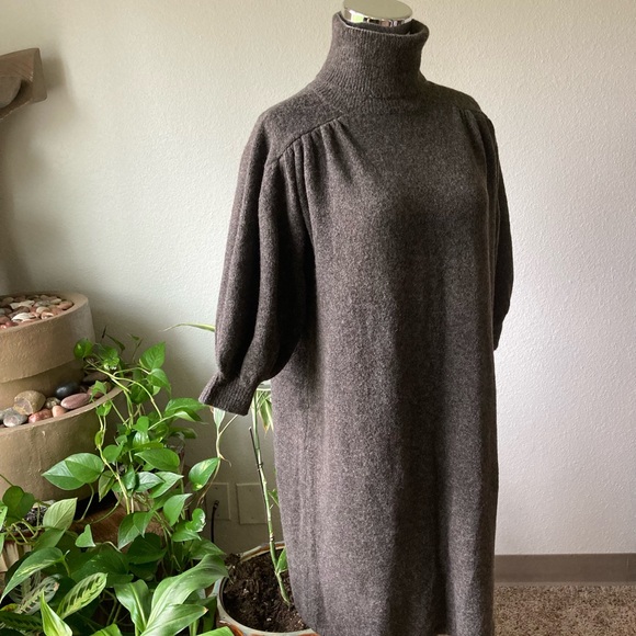 New Zara Grey Acrylic Polyester Short Sleeve Dress size L - Picture 6 of 16